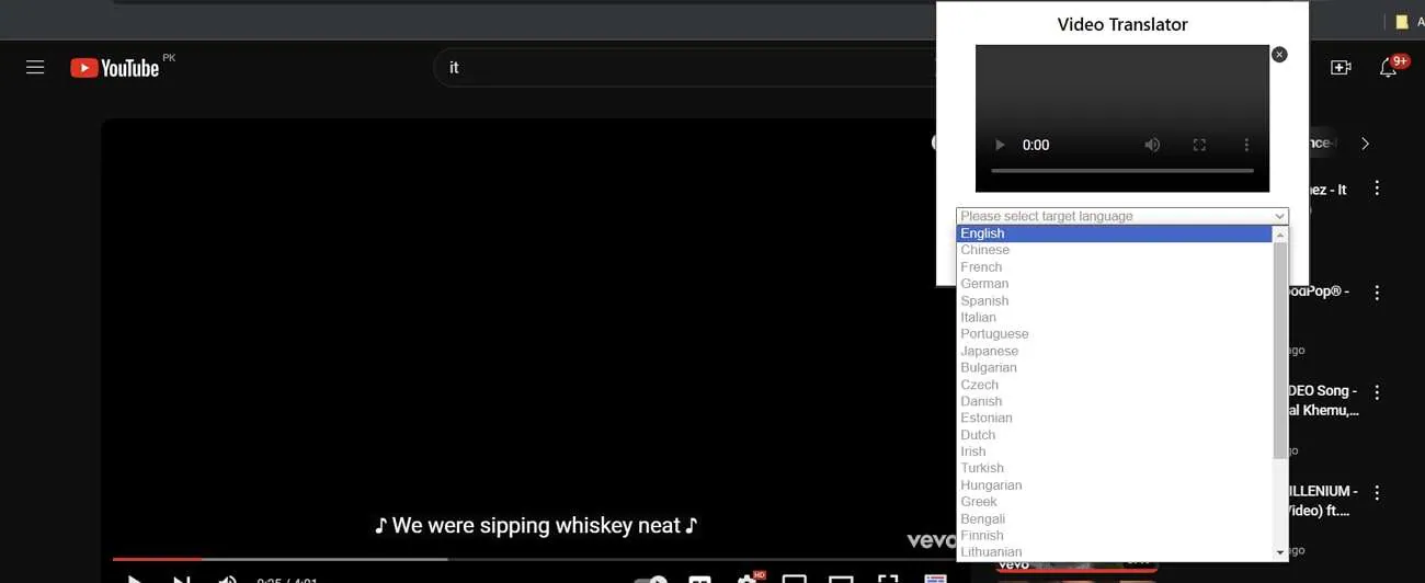 video translator online chrome translator