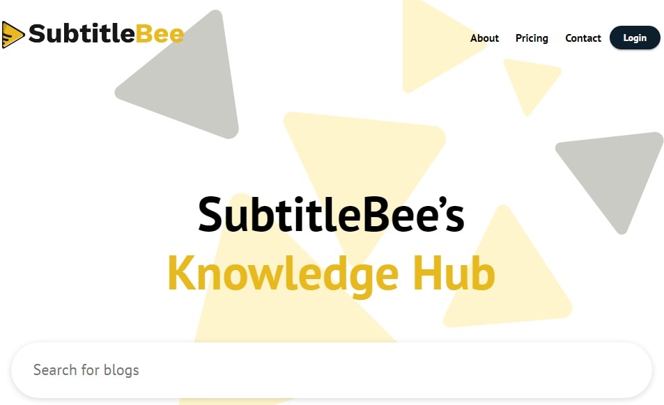 SubtitleBee Mainpage