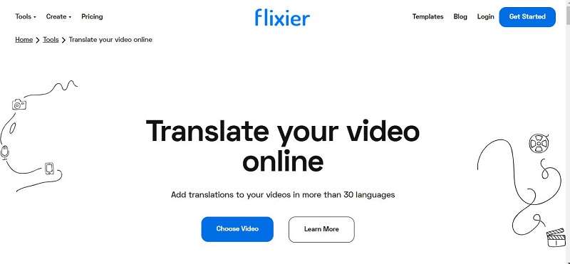 Flixier video language changer