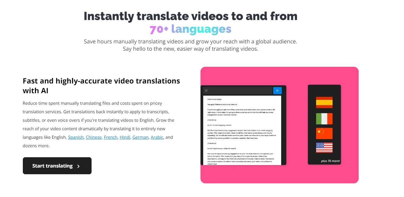 kapwing video language changer