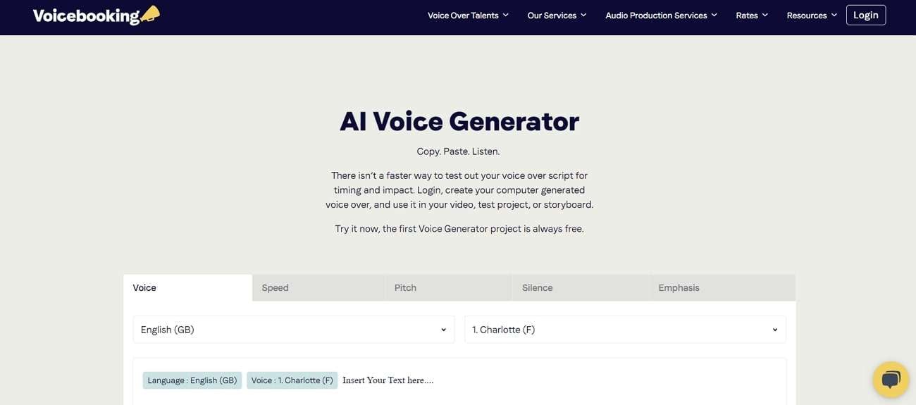 voicebooking robotic voice generator