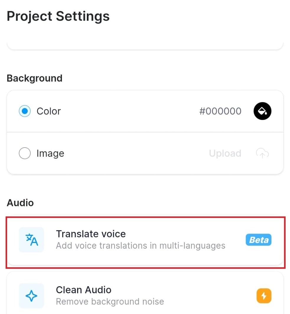 how to translate with Veed – Step 3
