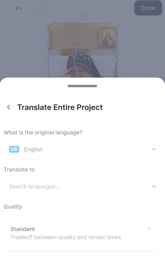 how to translate with Veed – Step 4