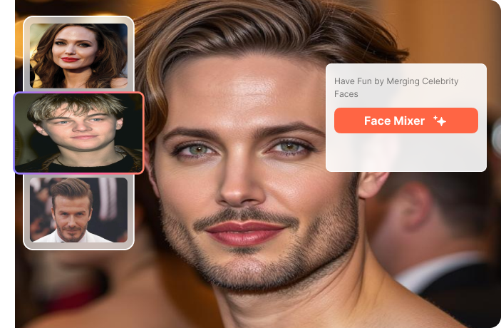merge celebrity's faces