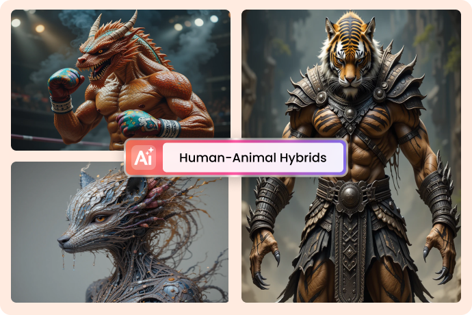 image to human-animal fusion video ai