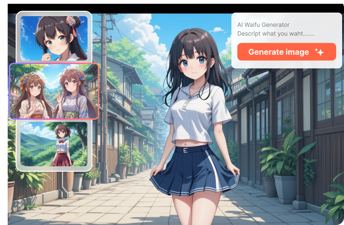 create AI waifu from text