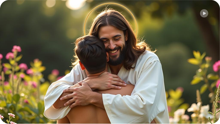 Share Spiritual Comfort with a Hugging Jesus Video