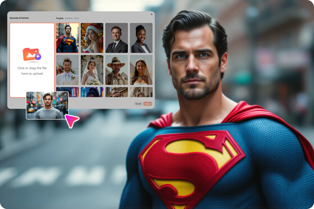 turn yourself into ai superman headshot