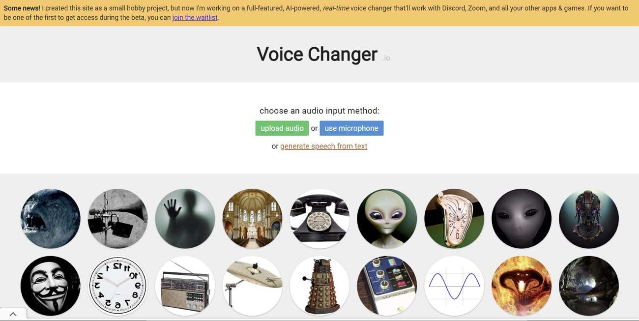 voicechanger.io mickey voice generator