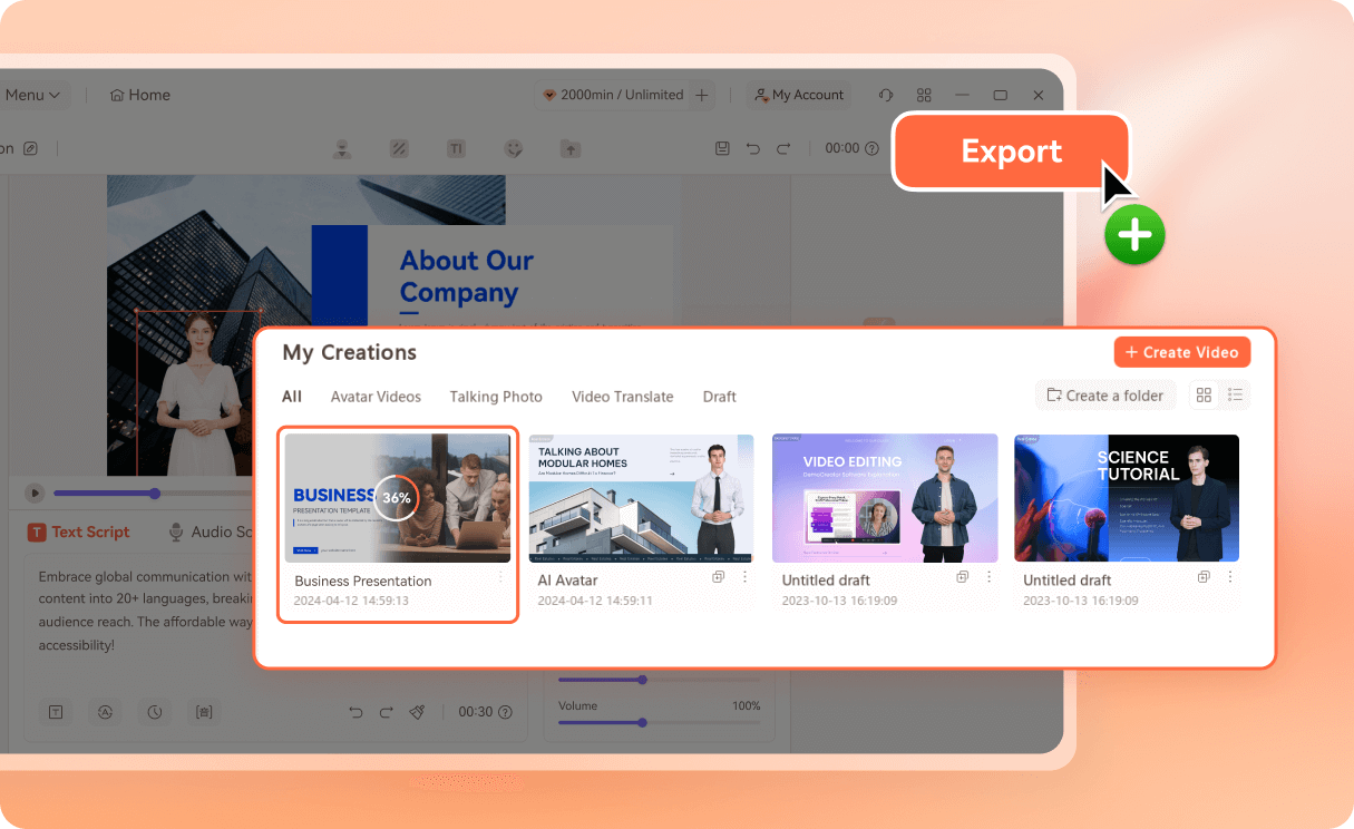 export a 3d powerpoint video from virbo
