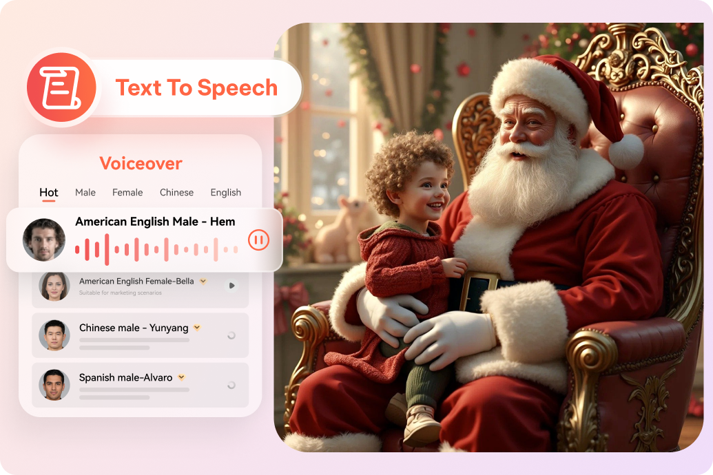 create santa message voice