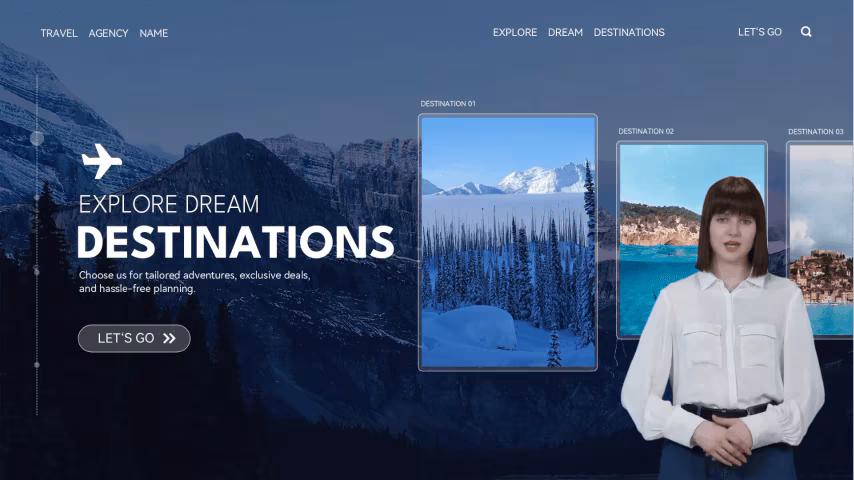 video collage template for travel agency