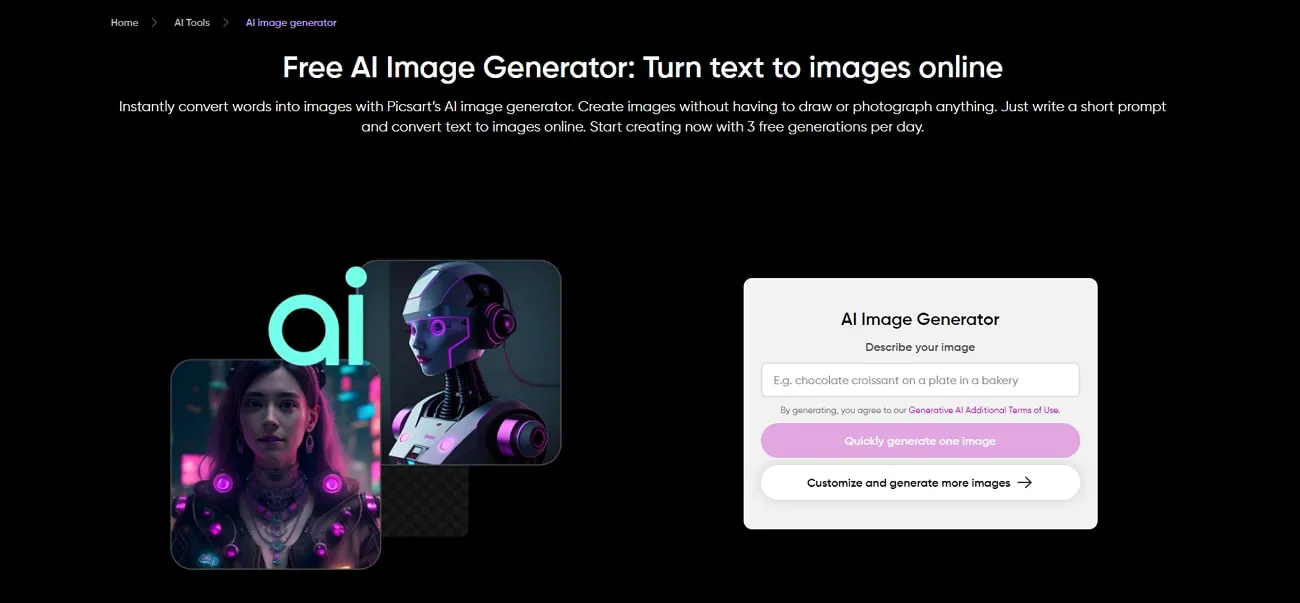 picsart ai photography generator