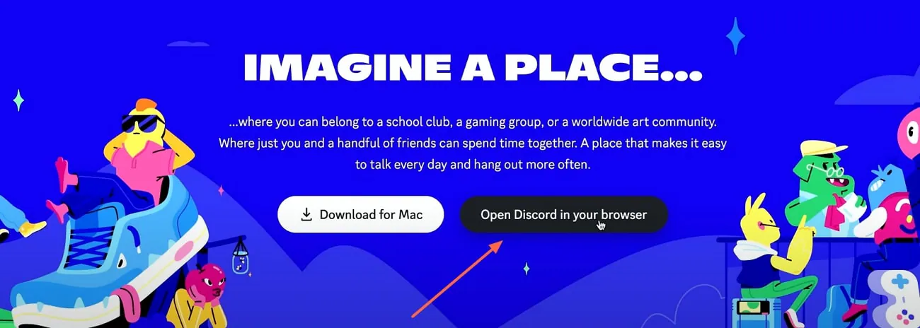 access discord and open