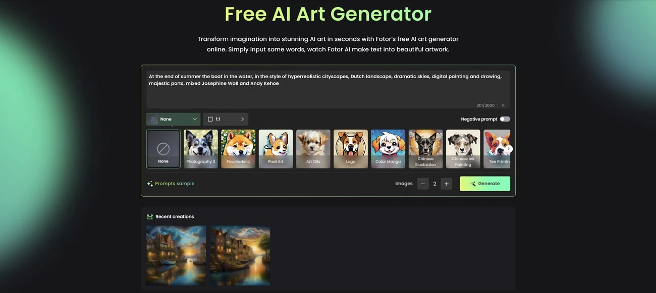 fotor ai art generator online