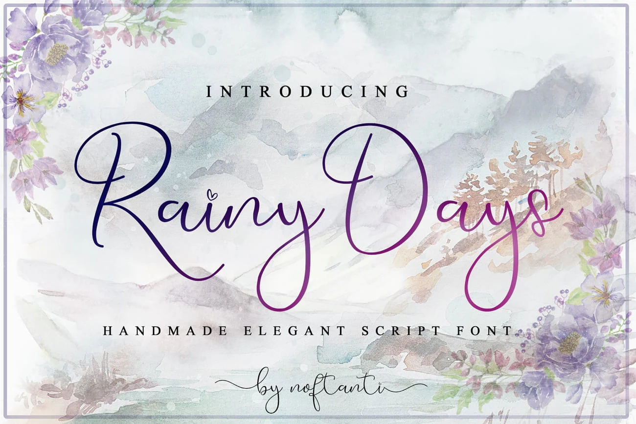 rainy days music video font