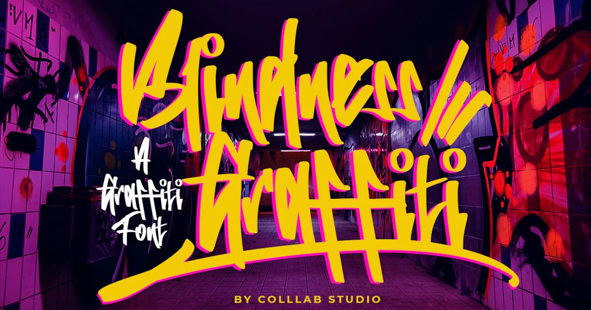 blindness graffiti music video font