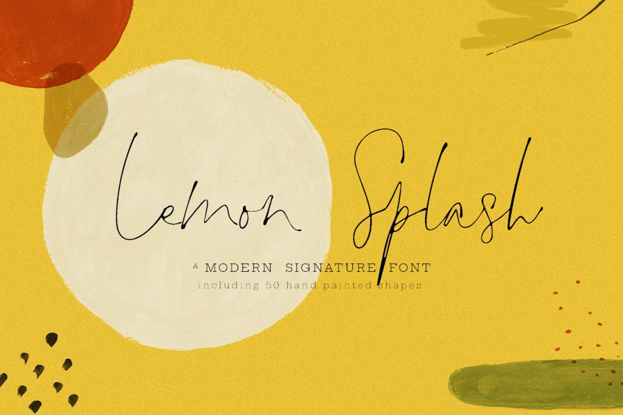 lemon splash music video font