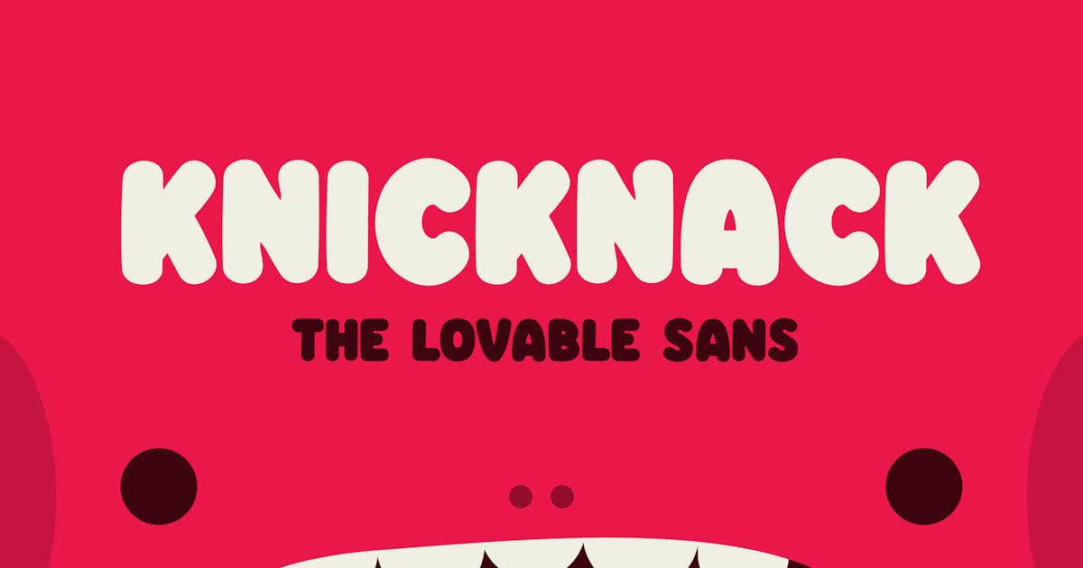 knickknack youtube thumbnail font