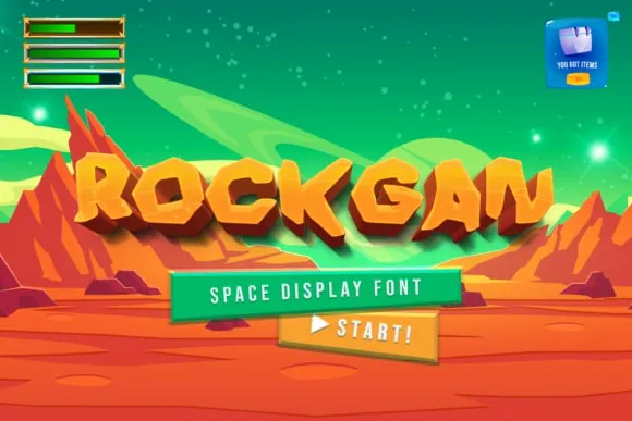 rockgan font gaming projects