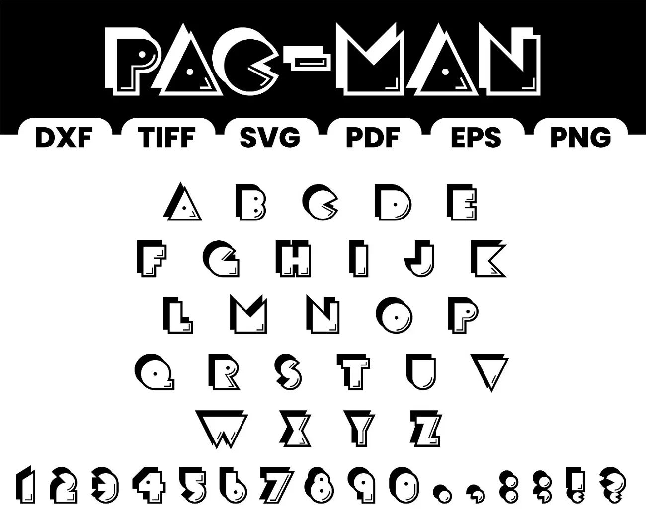 pacman font gaming projects