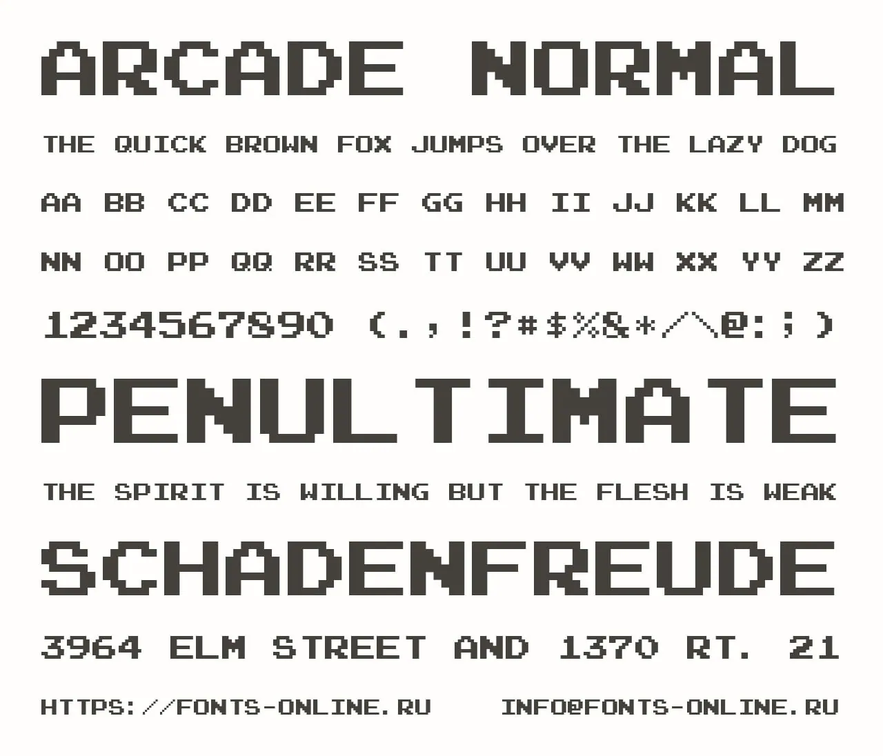 arcade regular font gaming projects