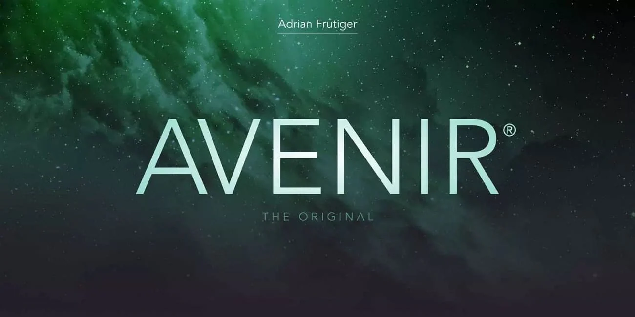 avenir youtube video font