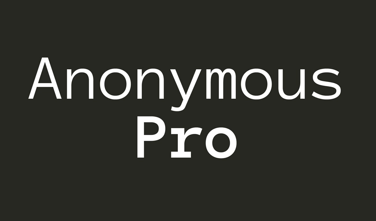 anonymous pro youtube video font