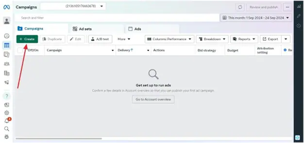 start creating ad on meta ads