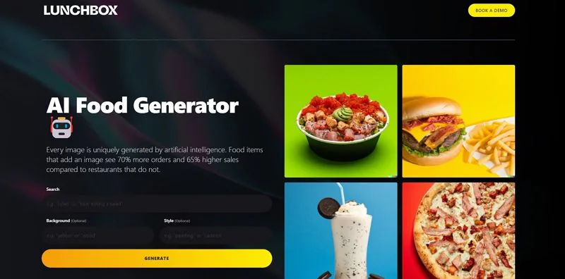 lunchbox ai food photography tool