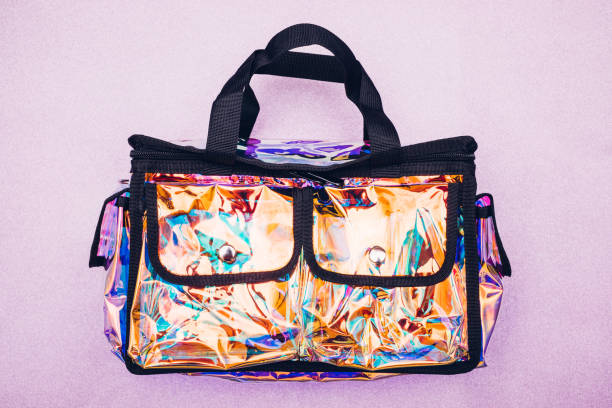 bag with iridescent reflection