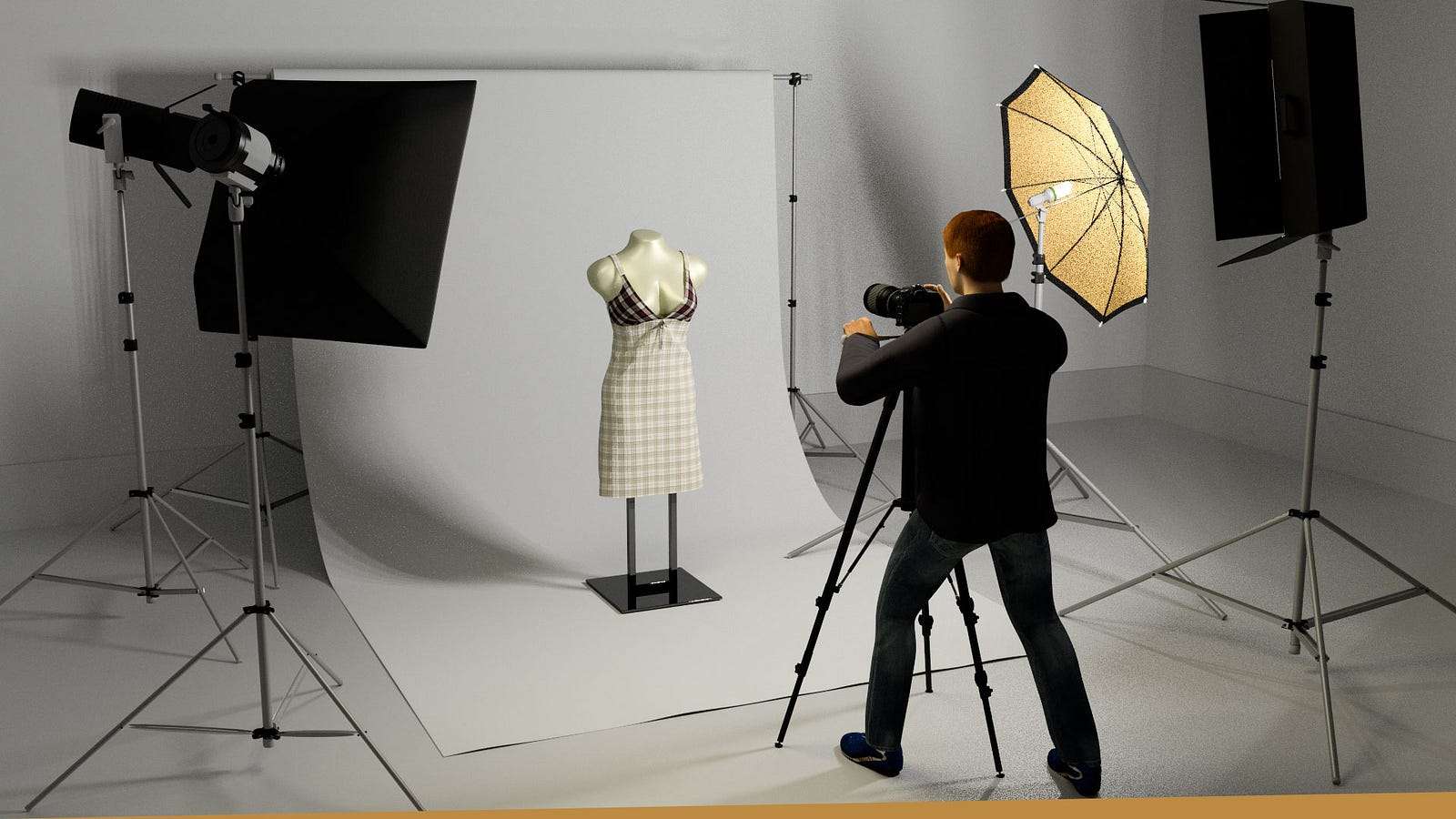 strobe lighting for clothing photography
