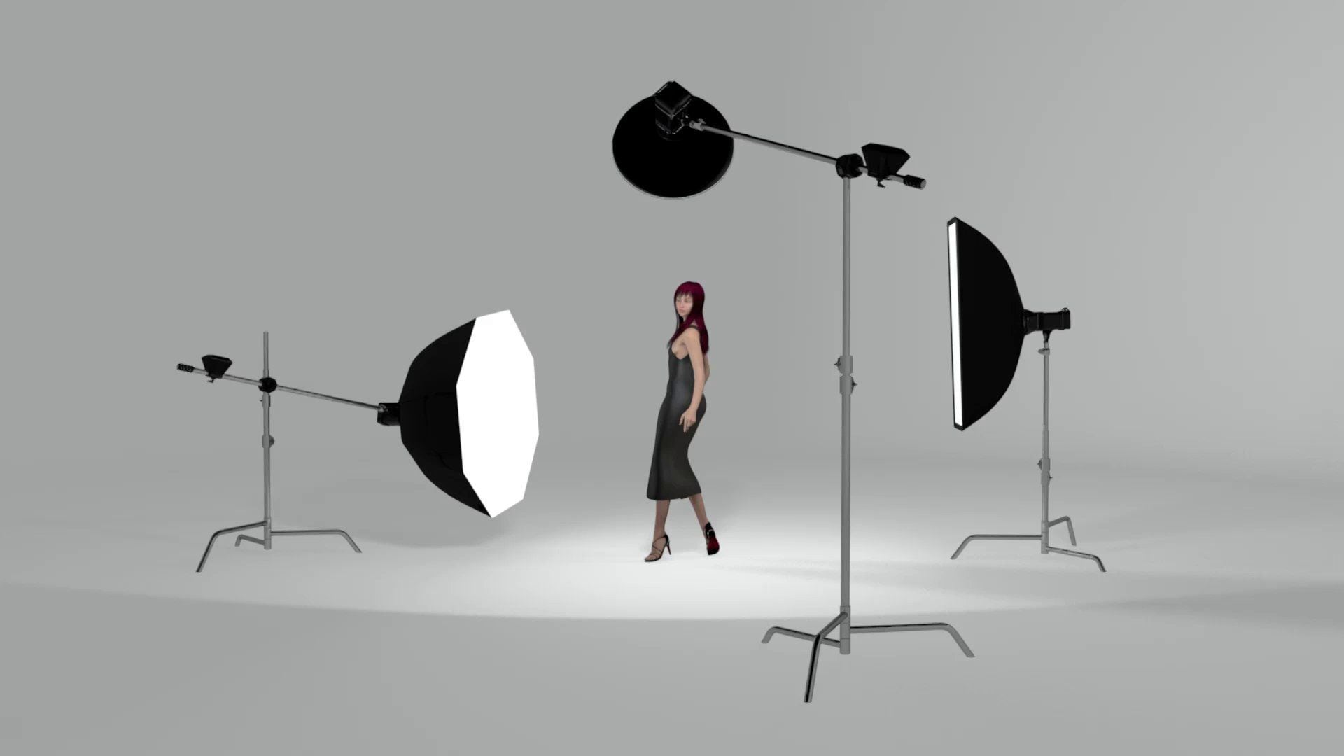three-point lighting for clothing photography