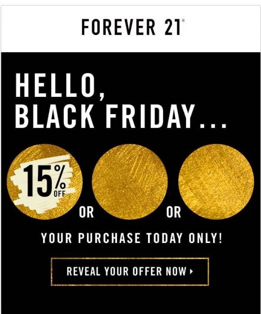 black friday marketing email campaign