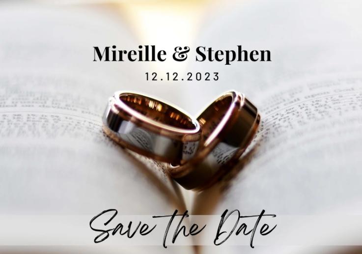 photoshoot ring with wedding date