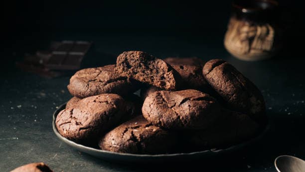 cookies with dark background