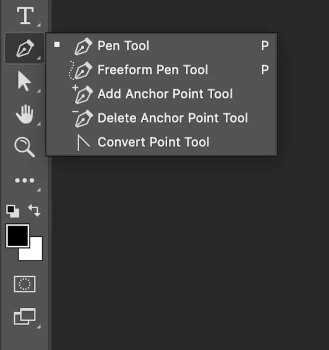 finding the pen tool in photoshop 