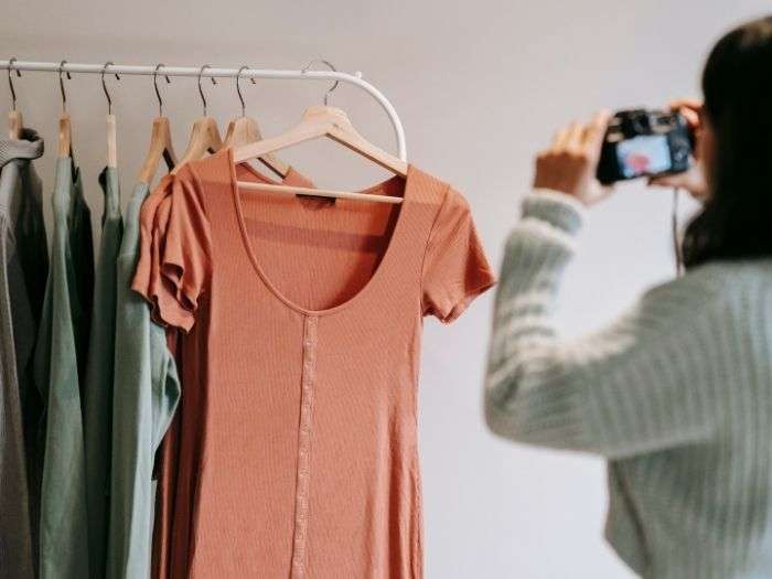 photograph clothes on a hanger