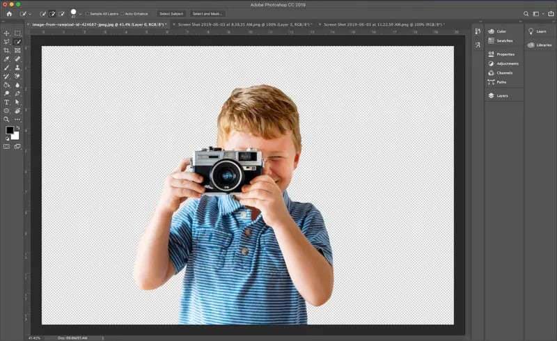 remove a white background in photoshop