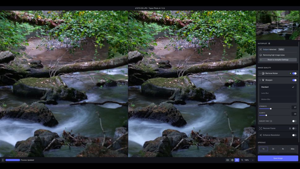 topaz image enhancer photo ai results