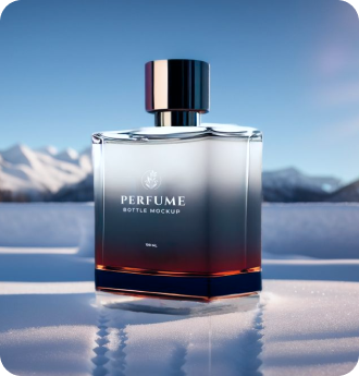 a perfume with a maple background