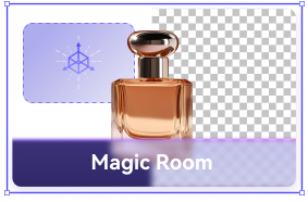 a perfume on dark background